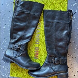 Giani Bernini Black Heeled Boots Sz 7.5 knee high